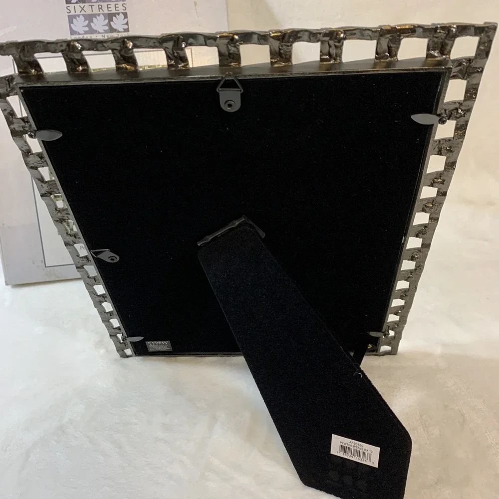 Sixtrees 8x10 Pewter Weave Large‎ Metal Picture Photo Frame New With Open Box